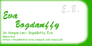 eva bogdanffy business card